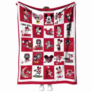 new mexico lobos mickey minnie red white blanket best selling