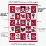 new mexico lobos mickey minnie red white blanket new arrival
