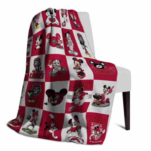 new mexico lobos mickey minnie red white blanket top rated