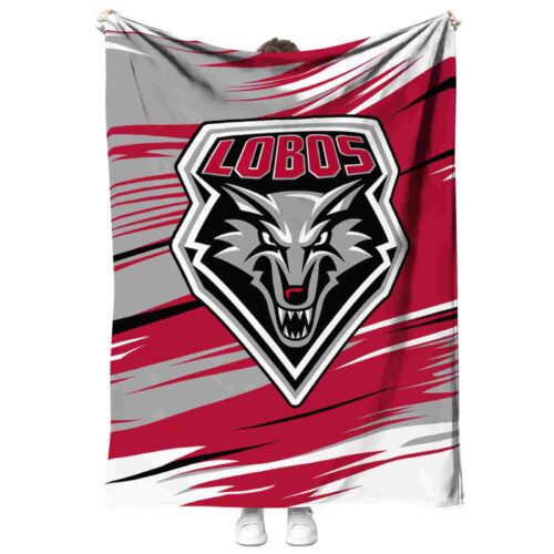 new mexico lobos paint streaks red white blanket best selling