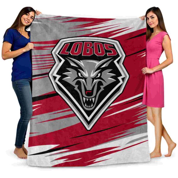 new mexico lobos paint streaks red white blanket fashion forward