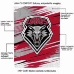 new mexico lobos paint streaks red white blanket new arrival
