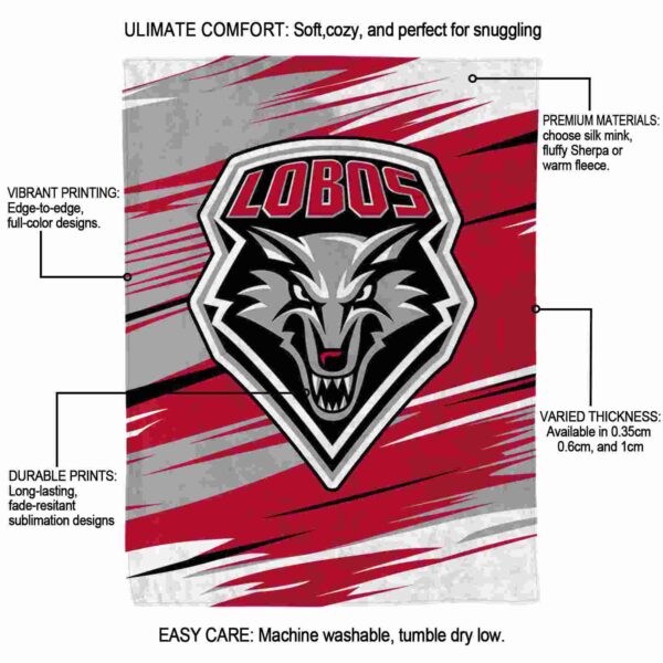 new mexico lobos paint streaks red white blanket new arrival