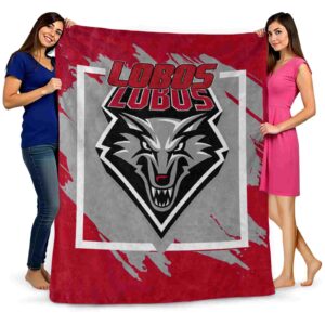 new mexico lobos splatter effect red blanket fashion forward