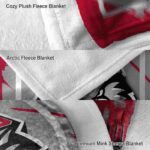 new mexico lobos splatter effect red blanket premium grade