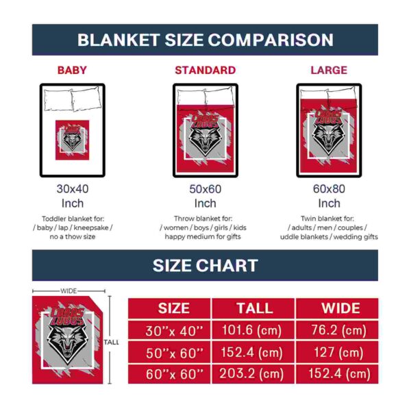 new mexico lobos splatter effect red blanket trendy