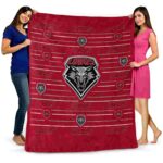 new mexico lobos striped pattern red blanket best selling