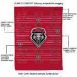 new mexico lobos striped pattern red blanket best selling