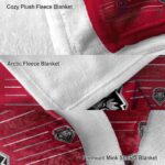 new mexico lobos striped pattern red blanket best selling