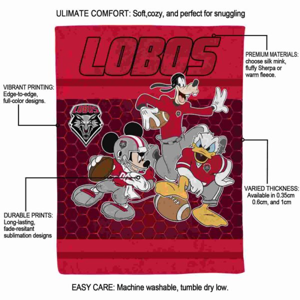 new mexico lobos three musketeers red blanket new arrival