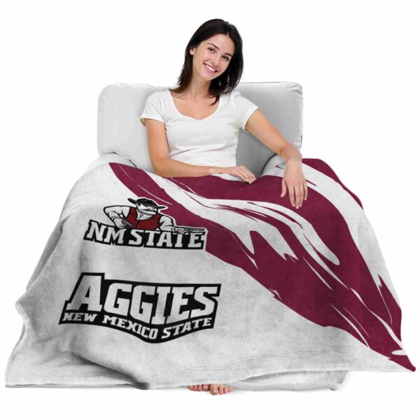new mexico state aggies brushstrokes crimson white blanket latest model