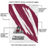 new mexico state aggies brushstrokes crimson white blanket new arrival