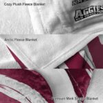 new mexico state aggies brushstrokes crimson white blanket premium grade