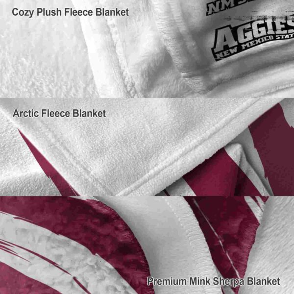 new mexico state aggies brushstrokes crimson white blanket premium grade