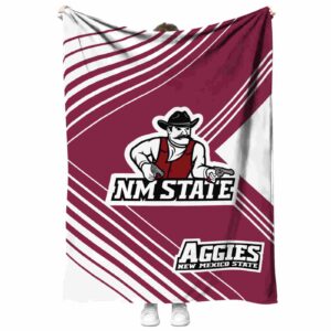 new mexico state aggies diagonal stripes crimson blanket best selling