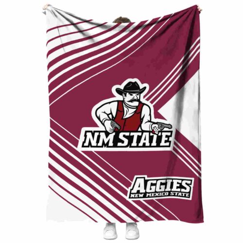 new mexico state aggies diagonal stripes crimson blanket best selling