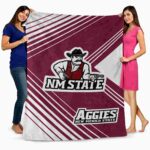 new mexico state aggies diagonal stripes crimson blanket best selling