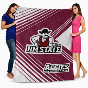 new mexico state aggies diagonal stripes crimson blanket fashion forward