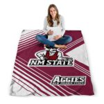 new mexico state aggies diagonal stripes crimson blanket best selling