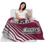 new mexico state aggies diagonal stripes crimson blanket best selling