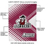 new mexico state aggies diagonal stripes crimson blanket best selling
