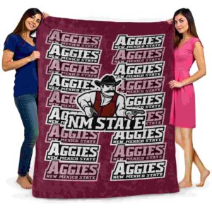 new mexico state aggies fan pride crimson blanket fashion forward