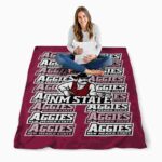 new mexico state aggies fan pride crimson blanket high quality