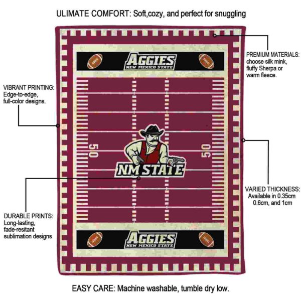 new mexico state aggies football field crimson blanket new arrival