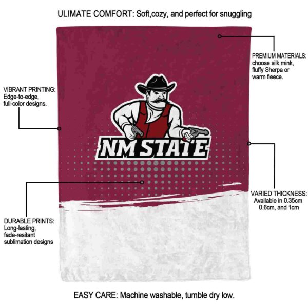 new mexico state aggies gradient dots crimson blanket new arrival