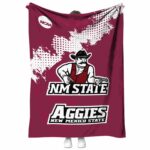new mexico state aggies grunge texture crimson blanket best selling