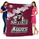 new mexico state aggies grunge texture crimson blanket fashion forward