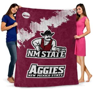 new mexico state aggies grunge texture crimson blanket fashion forward