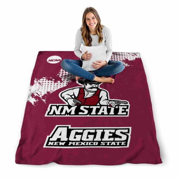 new mexico state aggies grunge texture crimson blanket high quality