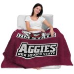 new mexico state aggies grunge texture crimson blanket latest model