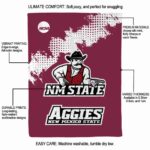 new mexico state aggies grunge texture crimson blanket new arrival