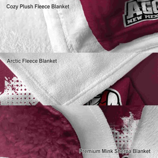 new mexico state aggies grunge texture crimson blanket premium grade