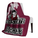 new mexico state aggies grunge texture crimson blanket top rated