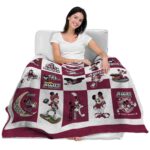 new mexico state aggies mickey minnie crimson white blanket latest model