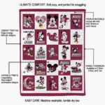 new mexico state aggies mickey minnie crimson white blanket new arrival
