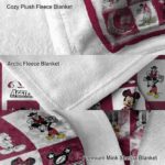 new mexico state aggies mickey minnie crimson white blanket premium grade