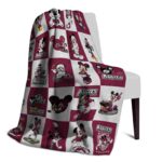 new mexico state aggies mickey minnie crimson white blanket top rated