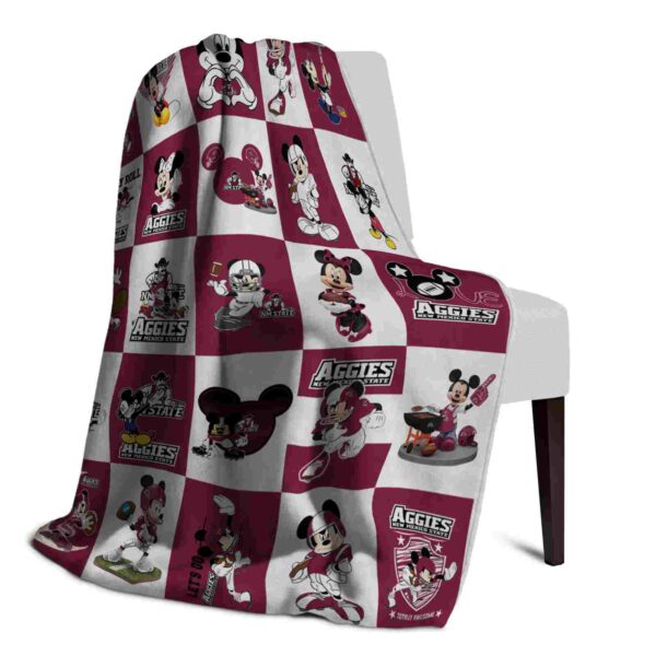 new mexico state aggies mickey minnie crimson white blanket top rated