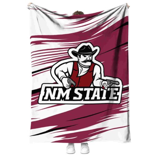 new mexico state aggies paint streaks crimson white blanket best selling