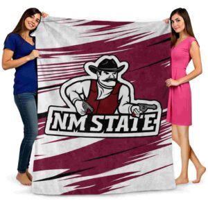 new mexico state aggies paint streaks crimson white blanket fashion forward
