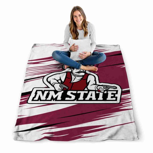 new mexico state aggies paint streaks crimson white blanket high quality