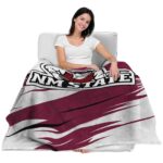 new mexico state aggies paint streaks crimson white blanket latest model