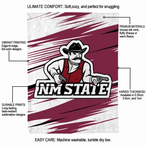 new mexico state aggies paint streaks crimson white blanket new arrival