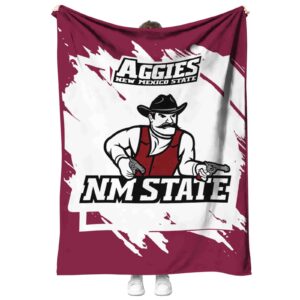 new mexico state aggies splatter effect crimson blanket best selling