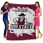 new mexico state aggies splatter effect crimson blanket fashion forward