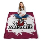 new mexico state aggies splatter effect crimson blanket high quality